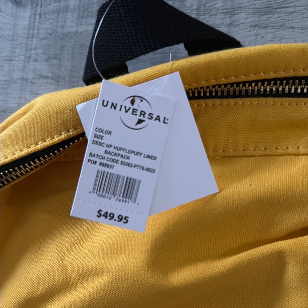 Universal Studios Yellow Hufflepuff Backpack - Picture 2 of 8